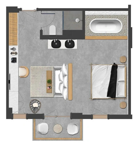 Standard Double room with balcony and with sea view
