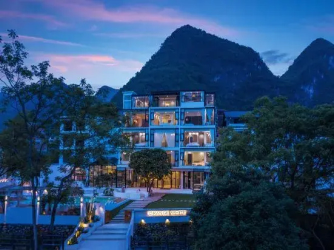 Orange white Vacation Homestay