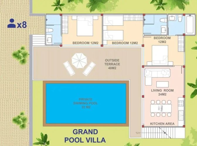 3 Bedrooms Villa