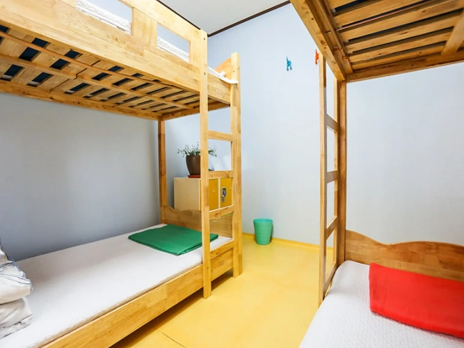 Bed in Dorm (female dorm) with view