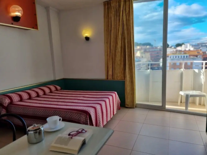 Studio with balcony