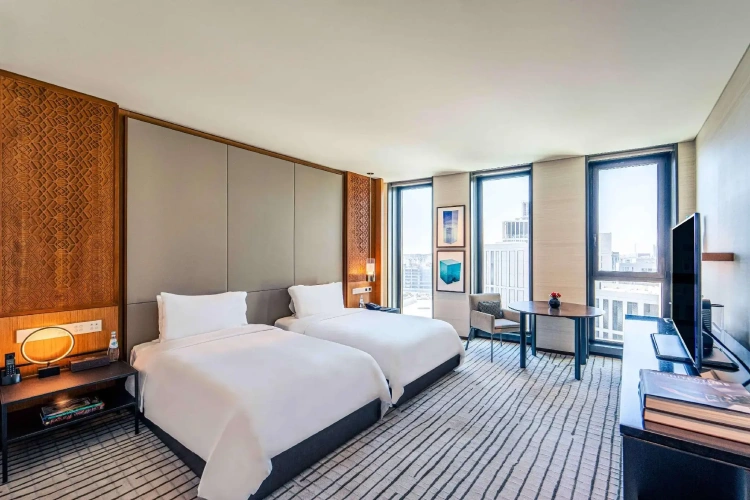 Twin room with city view