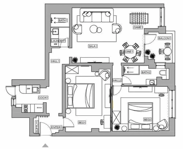 2 Bedrooms Deluxe Apartment with balcony and with city view