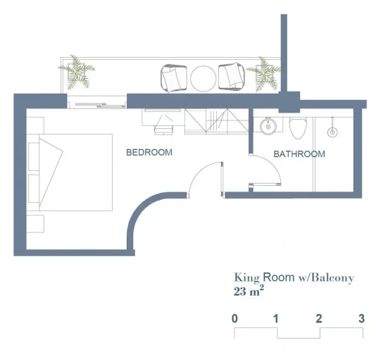 Standard Double room with balcony