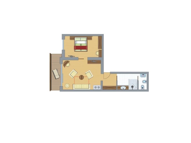 Deluxe Double Suite with garden view