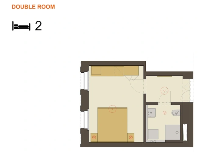 Standard Double room with city view