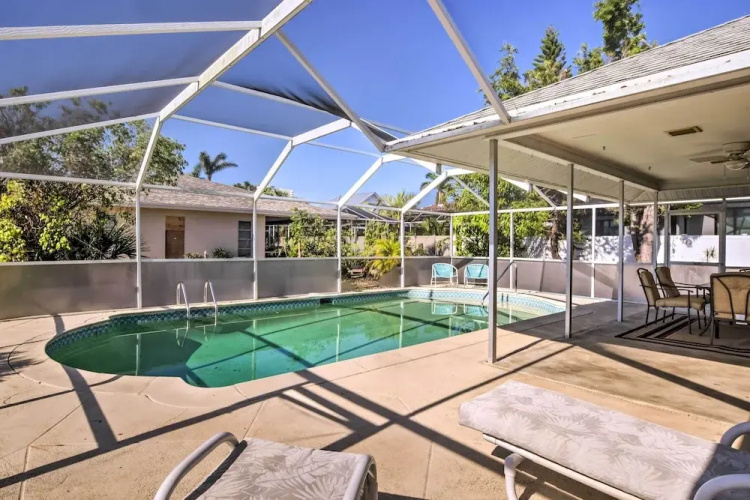 Breezy Marco Island Home w/ Pool - Walk to Beach!
