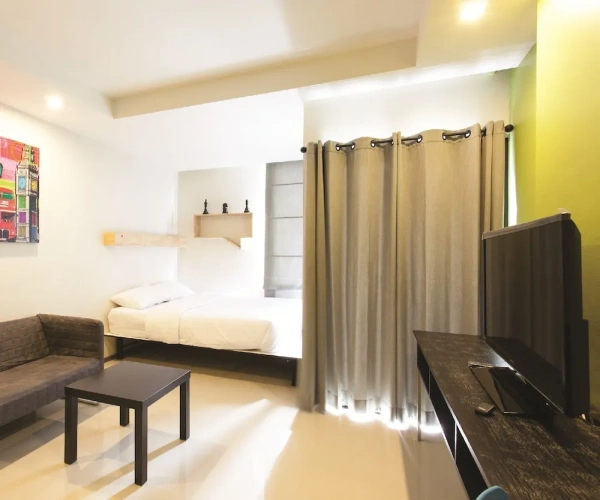 Studio with balcony