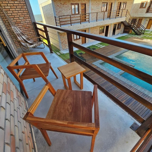 Superior room with balcony and with pool view