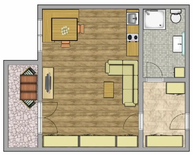 Apartment with balcony