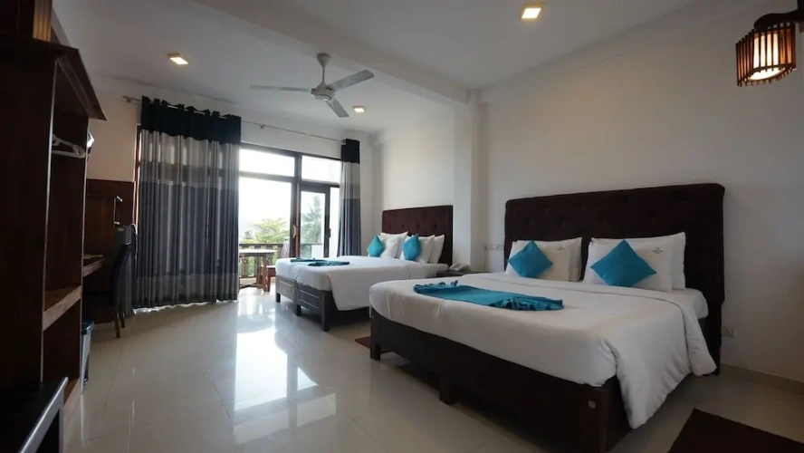 Standard Family room with balcony and with pool view