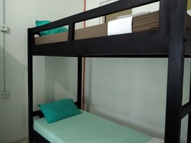 Bed in Dorm with balcony