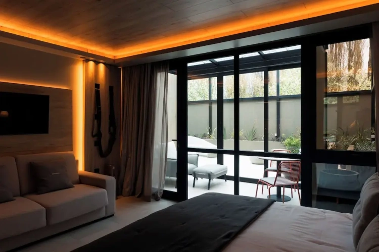 Premium Double Basement Suite with balcony and with garden view