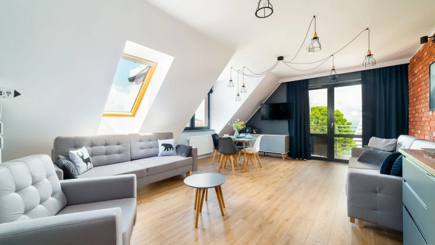 Studio with balcony