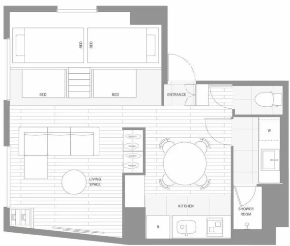 Standard Quadruple Family room