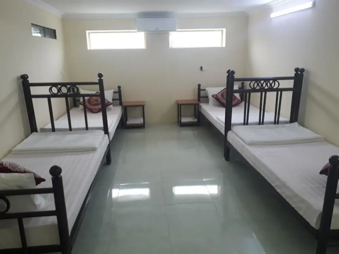 Bed in Dorm with balcony