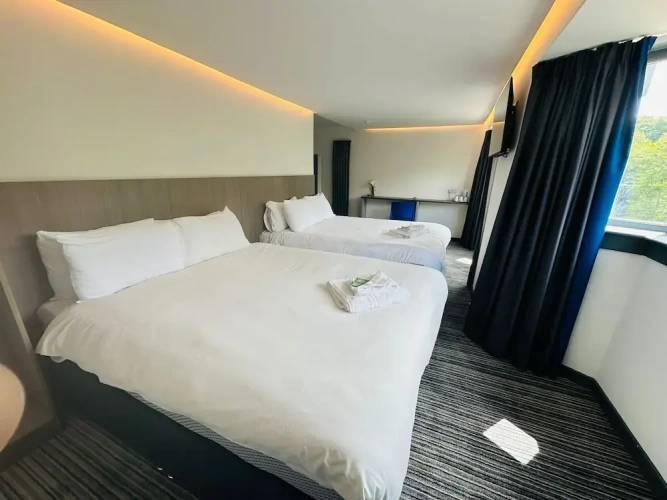 Deluxe Quadruple room with city view
