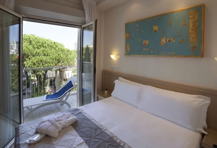 Deluxe Double room with balcony and with garden view