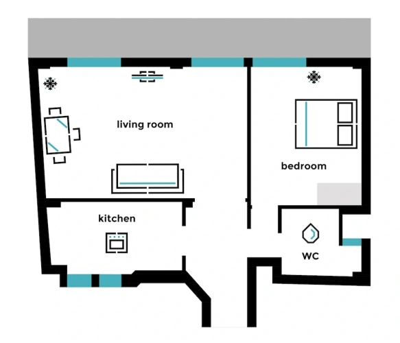 1 Bedroom Apartment