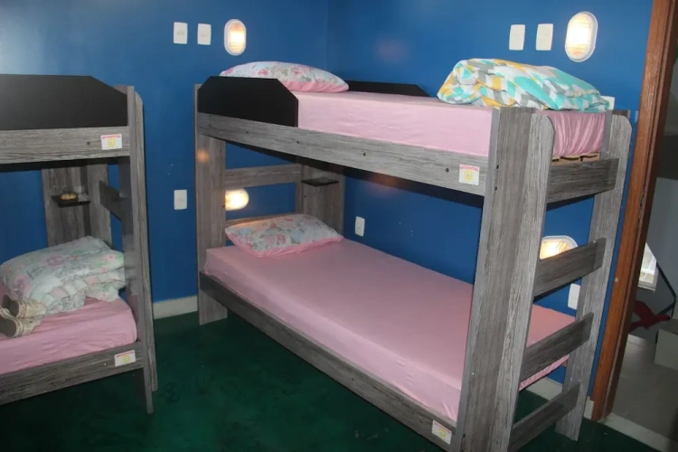 Bed in Dorm (female dorm) with balcony