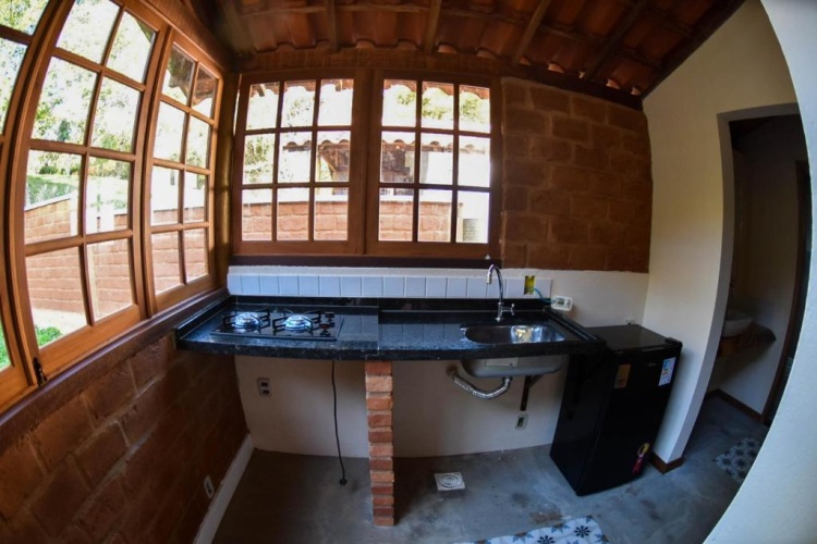 Chalet with balcony and with view