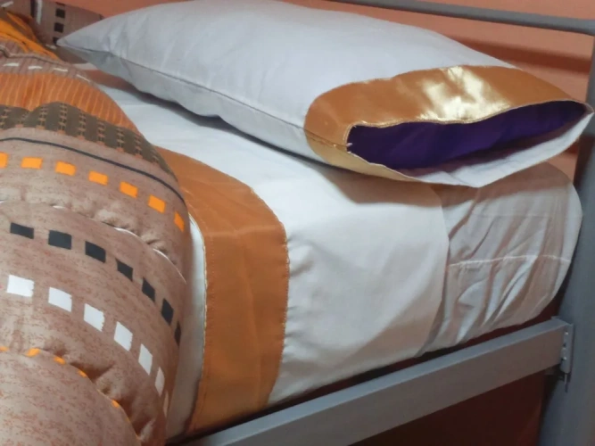 Bed in Dorm with mountain view