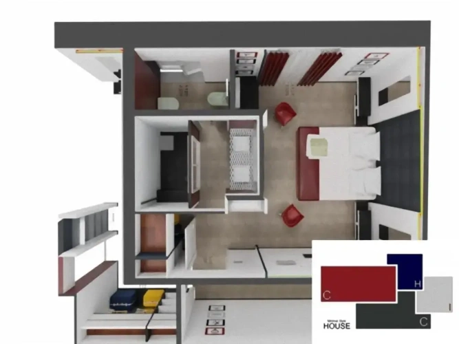 Standard Double room with balcony