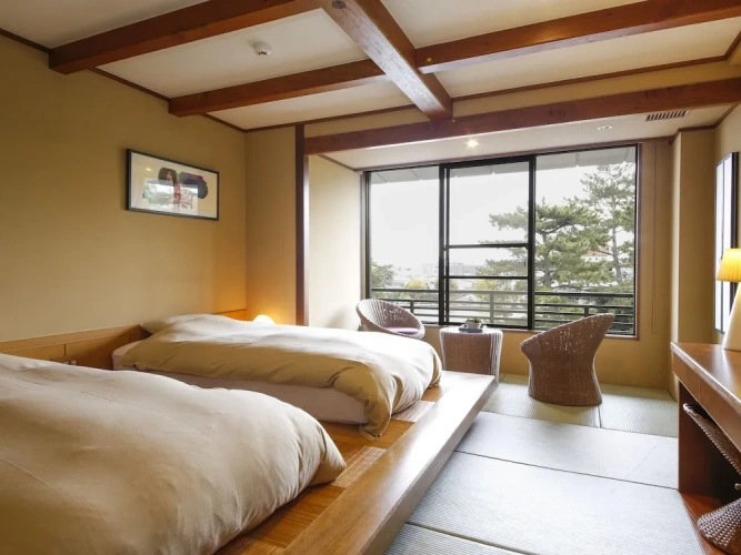 Standard Twin room with balcony and with water view