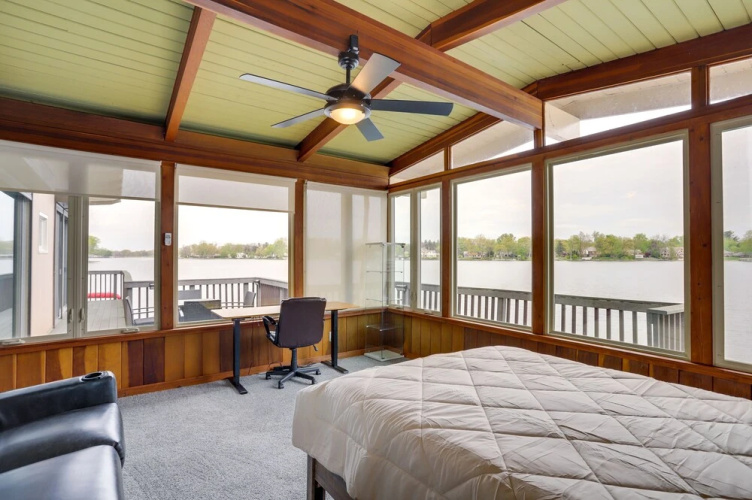 Riverfront Elkhart Rental: Deck & Ping Pong Table!