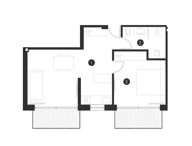1 Bedroom Superior Apartment with balcony