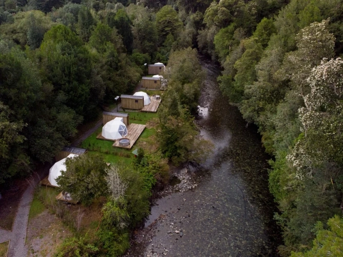 Tent with river view