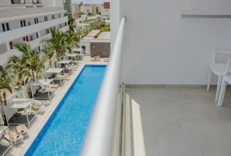 Deluxe Double room with balcony and with pool view