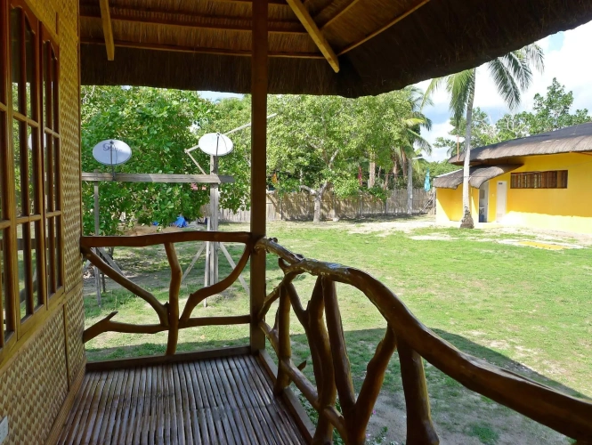 Cottage with balcony and with view