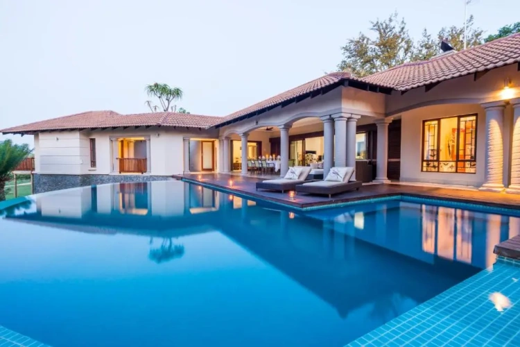 Villa with balcony and with view
