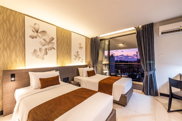 Deluxe Double room with balcony and with pool view