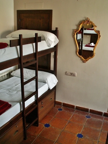 Bed in Dorm (female dorm) with balcony