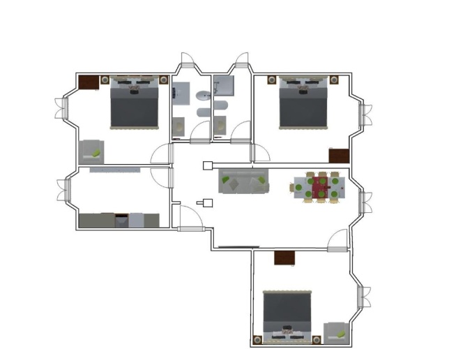 3 Bedrooms Double Apartment