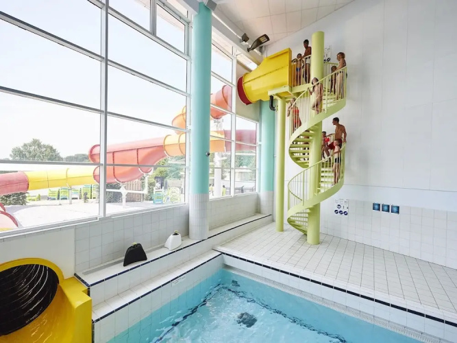 Child-friendly villa with stove, located in a lake area