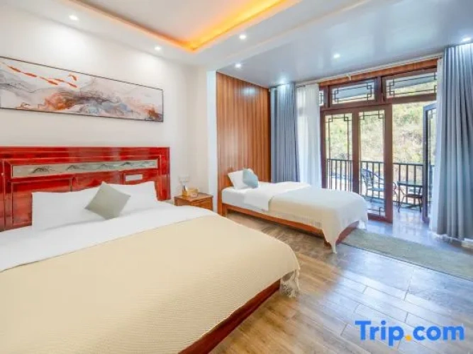 Standard Double Family room with balcony and with river view