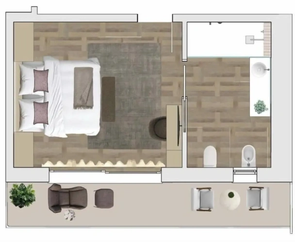 Deluxe Double room with partial sea view