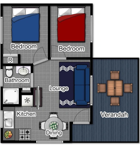 2 Bedrooms Economy room