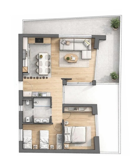 2 Bedrooms Suite