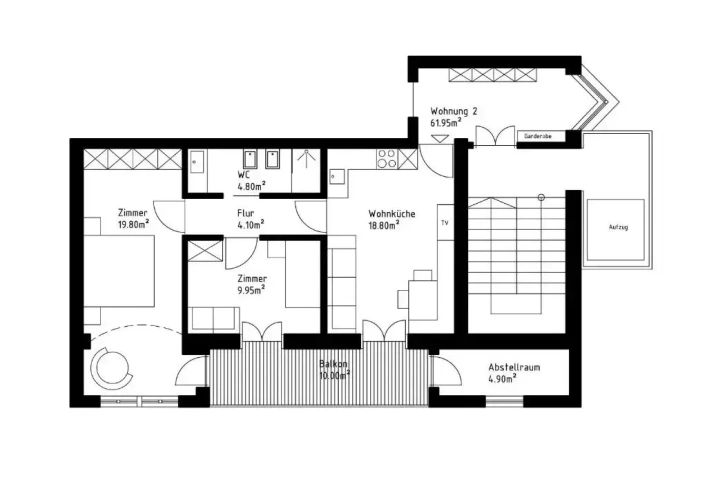 2 Bedrooms Double Apartment