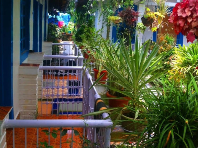Outside