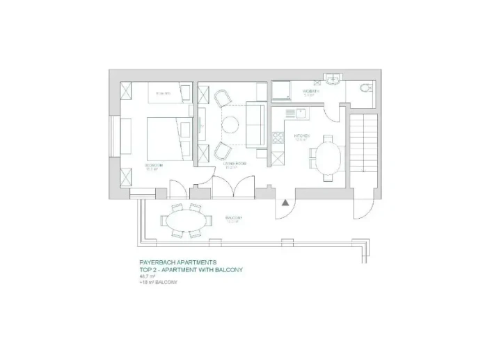 Apartment with balcony