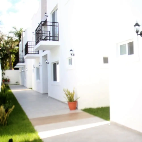 Apartment with balcony and with garden view