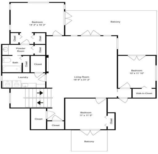 4 Bedrooms Cottage with balcony
