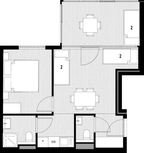 3 Bedrooms Apartment