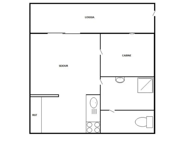Appartement Port Barcarès, 1 pièce, 4 personnes - FR-1-81-304