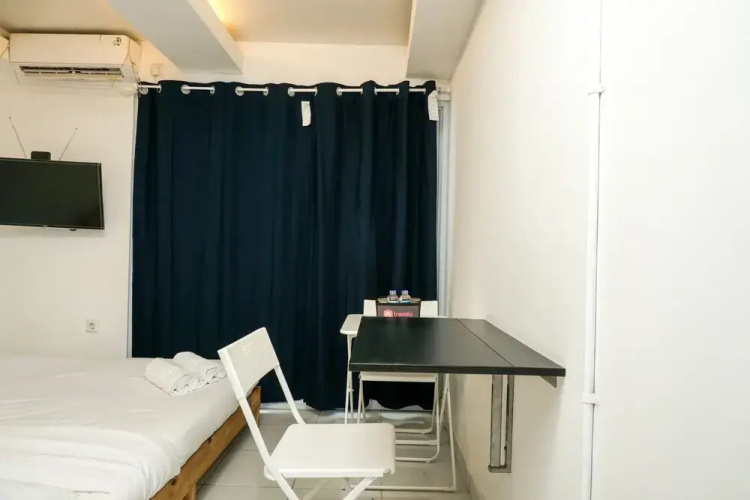 Simply White and Compact Studio at Amethyst Apartment